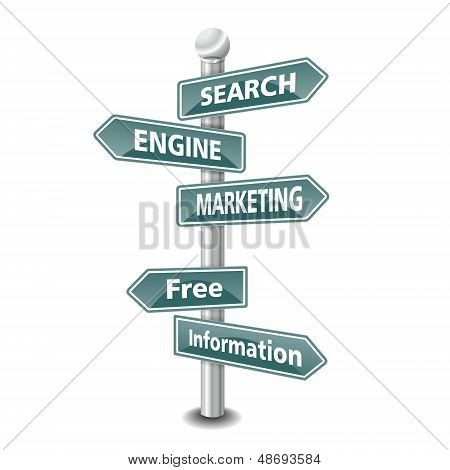 search engine marketing ikon, mint tábla - új TOP TREND