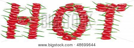 Red Hot Chili Peppers Lettering HOT