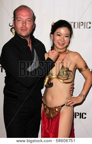 Jamin Fite and Yuri Naruse at the Comikaze red carpet Launch Party, Whimsic Alley, Los Angeles, CA 06-21-13