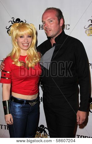 Vera VanGuard and Jamin Fite at the Comikaze red carpet Launch Party, Whimsic Alley, Los Angeles, CA 06-21-13