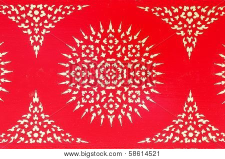 traditional Thai style art painting on Ceiling of the temple