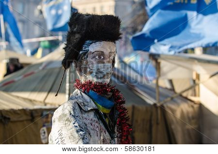Maidan protests on 31 January 2014 in Kiev, Ukraine