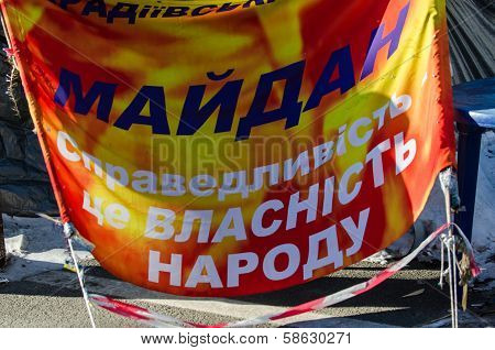 Maidan protests on 31 January 2014 in Kiev, Ukraine