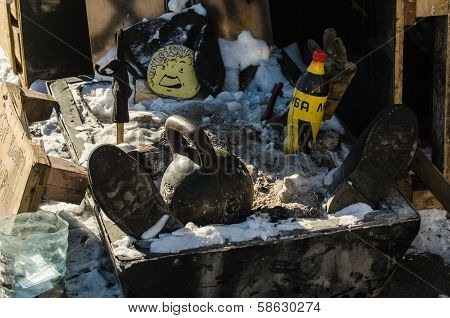 Maidan protests on 31 January 2014 in Kiev, Ukraine