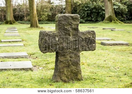 German Cemetery Friedhof In Flanders Fields Menen Belgium