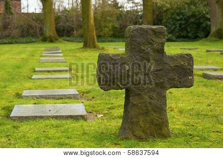 German Cemetery Friedhof In Flanders Fields Menen Belgium