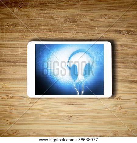 Tablet Music Concept With Screen