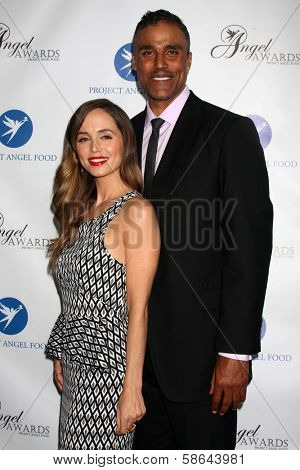 Eliza Dushku and Rick Fox at the Project Angel Food Angel Awards, Project Angel Food, Los Angeles, CA 08-10-13