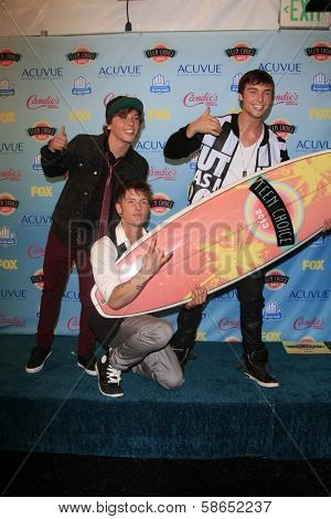 Emblem3 at the 2013 Teen Choice Awards Press Room, Gibson Amphitheatre, Universal City, CA 08-11-13