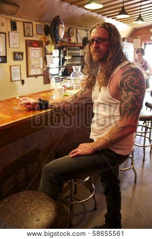 Andy Mackenzie on set of 