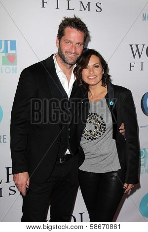 Peter Hermann and Mariska Hargitay at the Joyful Heart Foundation celebrates the No More PSA Launch, Milk Studios, Los Angeles, CA 09-26-13