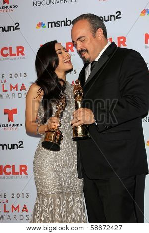 Aimee Garcia and David Zayas at the 2013 NCLR ALMA Awards Press Room, Pasadena Civic Auditorium, Pasadena, CA 09-27-13