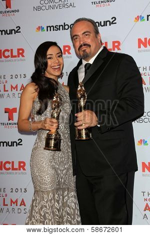 Aimee Garcia and David Zayas at the 2013 NCLR ALMA Awards Press Room, Pasadena Civic Auditorium, Pasadena, CA 09-27-13