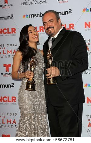 Aimee Garcia and David Zayas at the 2013 NCLR ALMA Awards Press Room, Pasadena Civic Auditorium, Pasadena, CA 09-27-13