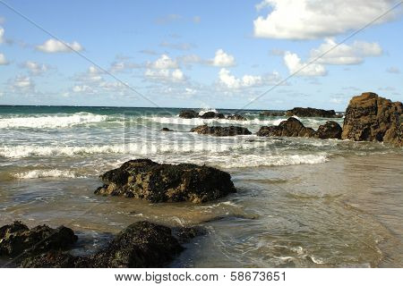 Summer beach scene