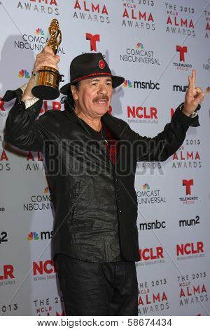 Carlos Santana at the 2013 NCLR ALMA Awards Press Room, Pasadena Civic Auditorium, Pasadena, CA 09-27-13