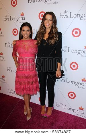 Eva Longoria and Kate Beckinsale at the Eva Longoria Foundation Dinner, Beso, Hollywood, CA 09-29-13