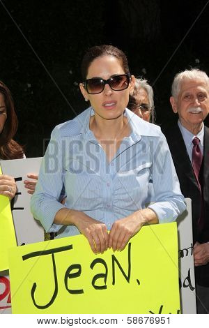 Kerri Kasem at a protest involving Casey Kasem's children, brother and friends who want to see him but have been denied any contact,  Private Location, Holmby Hills, CA 10-01-13