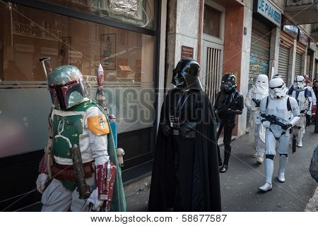 People Of 501St Legion Take Part In The Star Wars Parade In Milan, Italy