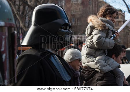 People Of 501St Legion Take Part In The Star Wars Parade In Milan, Italy