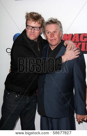 Jake Busey and Gary Busey at the 