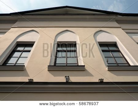 Old Yellow Building At Day