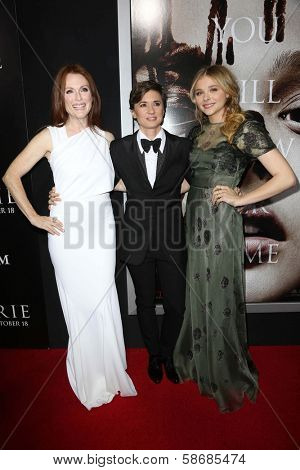Julianne Moore, Kimberly Peirce and Chloe Grace Moretz at the 