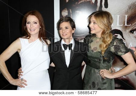 Julianne Moore, Kimberly Peirce and Chloe Grace Moretz at the 