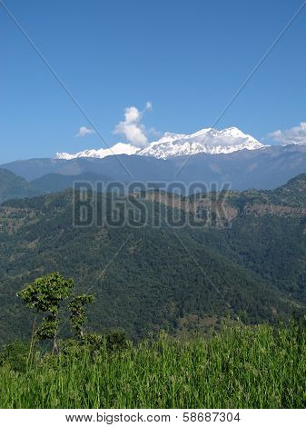 Distant view of the Annapurna Range