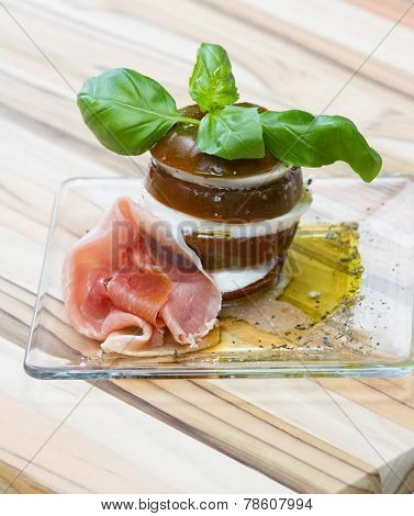 Fresh Mozzarella And Tomato Stack
