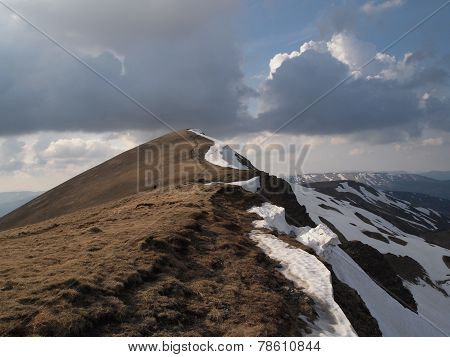 Carpathian mountains 7 under snow in spring