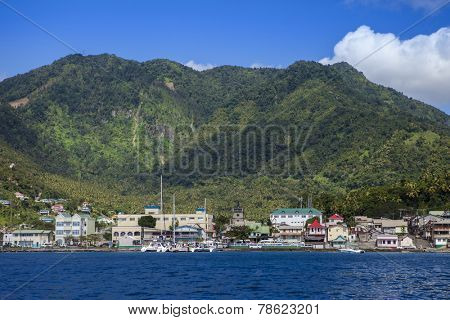 View of Castries, St Lucia, from the water