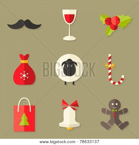9 Christmas Icons Set 2