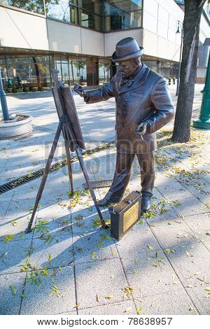 Bronze statue of Roskovics Ignac in Budapest