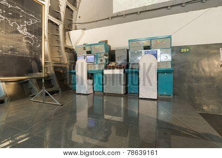 Moscow, Russia - NOVEMBER 29, 2014, Nuclear bunker,  former Soviet secret military facility - altern
