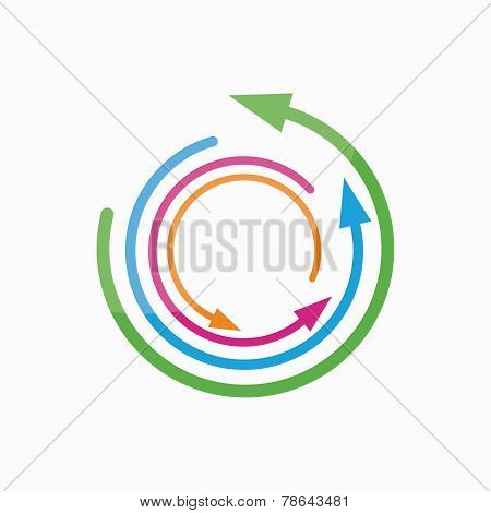 Arrows recycled logo concept