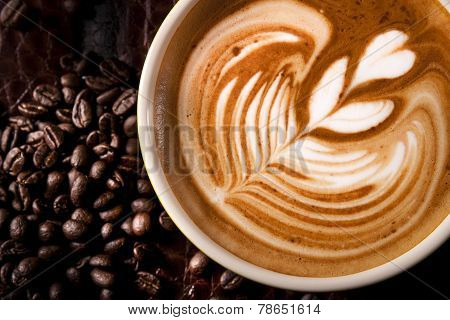 A Cup of Coffee with Latte Art