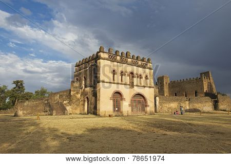 Medieval fortress in Gondar, Ethiopia, UNESCO World Heritage site.
