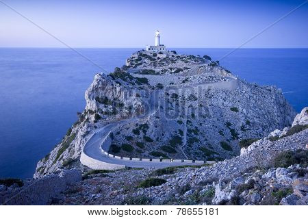 Bluish View Of The Lighthouse At Cap De Formentor