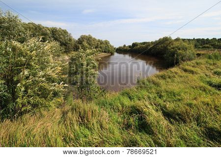Tara River near the village of Okunevo.
