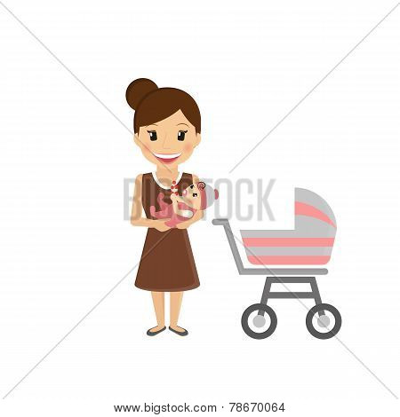 Mom with little baby