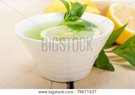 Mint Infusion Tea Tisane With Lemon