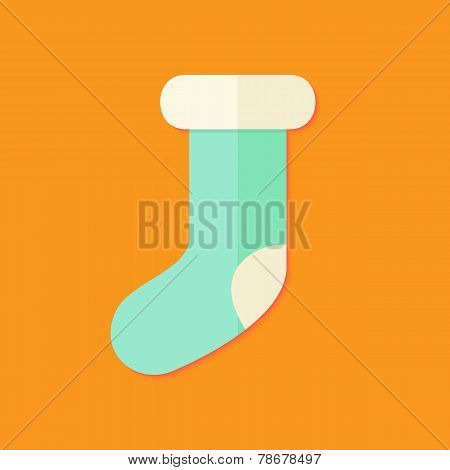 Christmas Sock Flat Icon