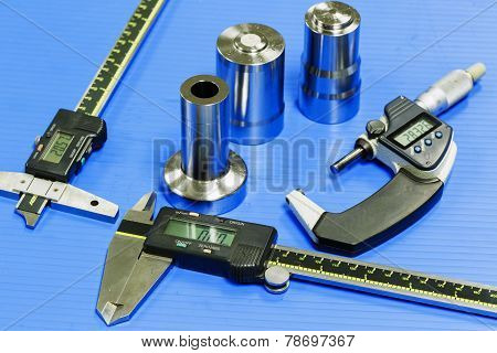 Operator Prepare Measuring Equipmen To Inspection Mold And Die