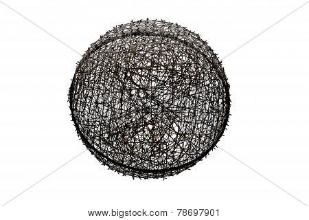 Incredible Ball Of Tangles Suspended In White Background