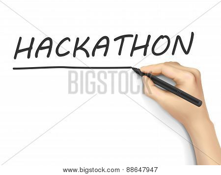 Hackathon Word Written By 3D Hand
