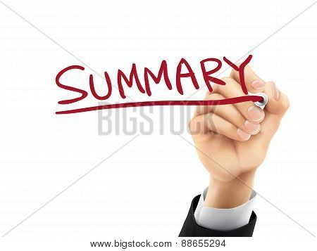 Summary Written By 3D Hand