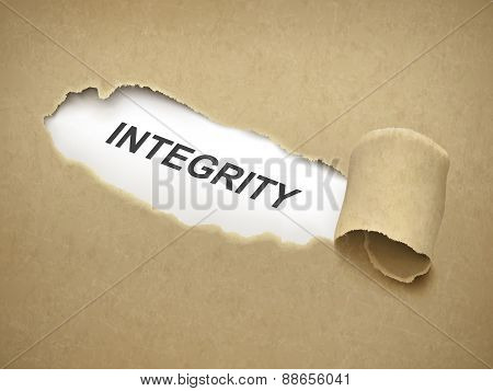 The Word Integrity Behind Torn Paper