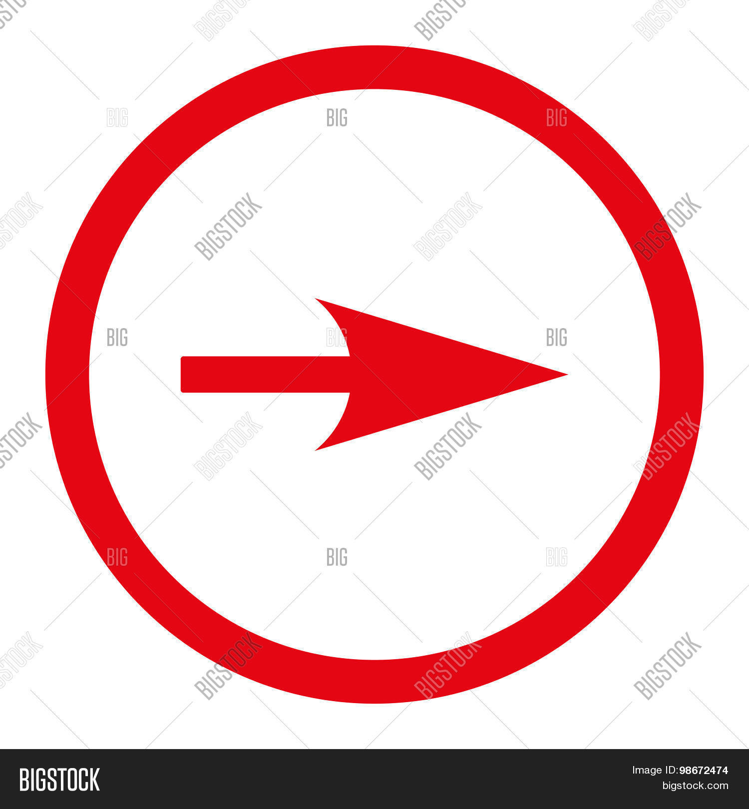 Arrow Axis X Flat Red Vector & Photo (Free Trial) | Bigstock