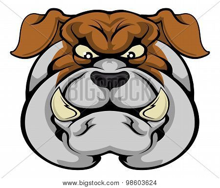 Bulldog Mascot Face